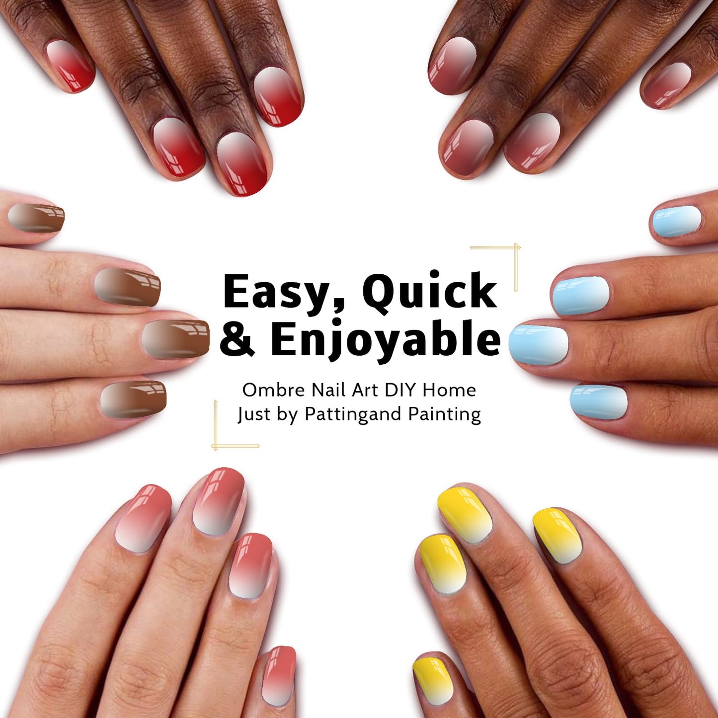 Sponge Pat Paint Nail Gel, 9 Colors Ombre Nails Gradient Gel Nail Blush Blooming Aura Nails Drawing Stripper Floral Painting Nail Art, No Wipe, UV/LED Curing (9 Colors D)