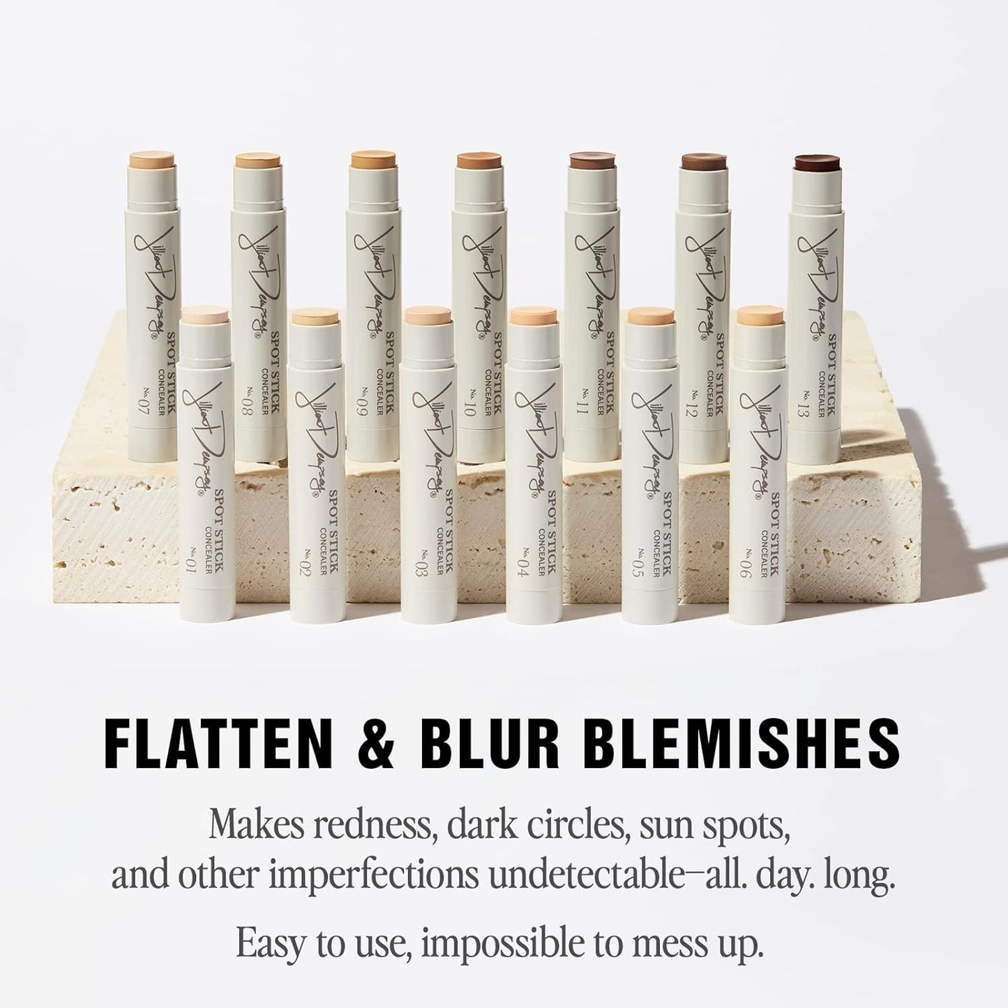 Jillian Dempsey Spot Stick Concealer | Easy Blending Matte Concealer for Blemishes & Uneven Skin Tones | Shade No. 05: Light-Medium with Peach Undertones