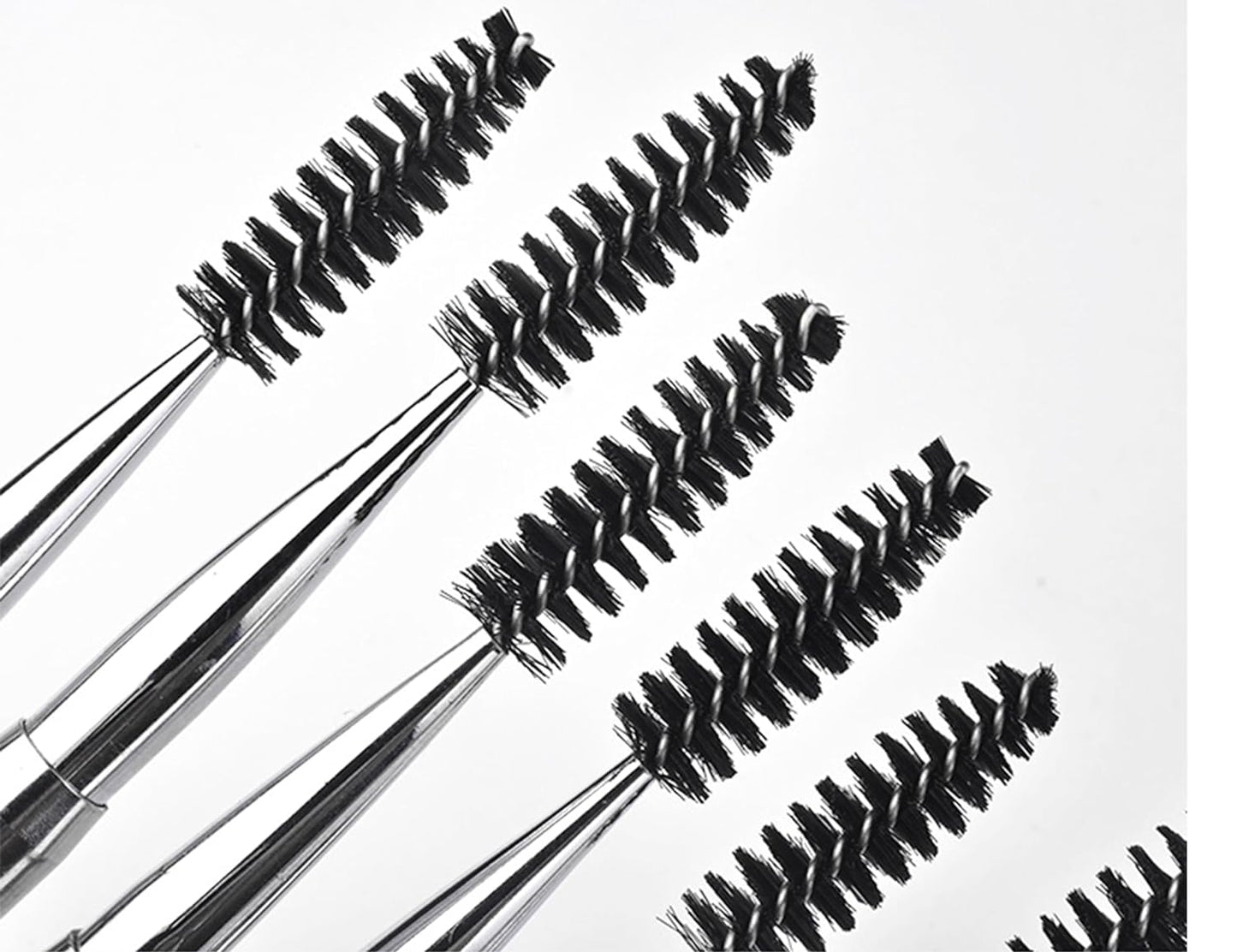 2PCS Mascara Brushes Eyebrow Eyelash Brushes Mascara Wands Applicators Eye Brushes Portable Cosmetic Brushes with Cap Spoolies Brushes for Eyelash Extensions and Eyebrows, Pink