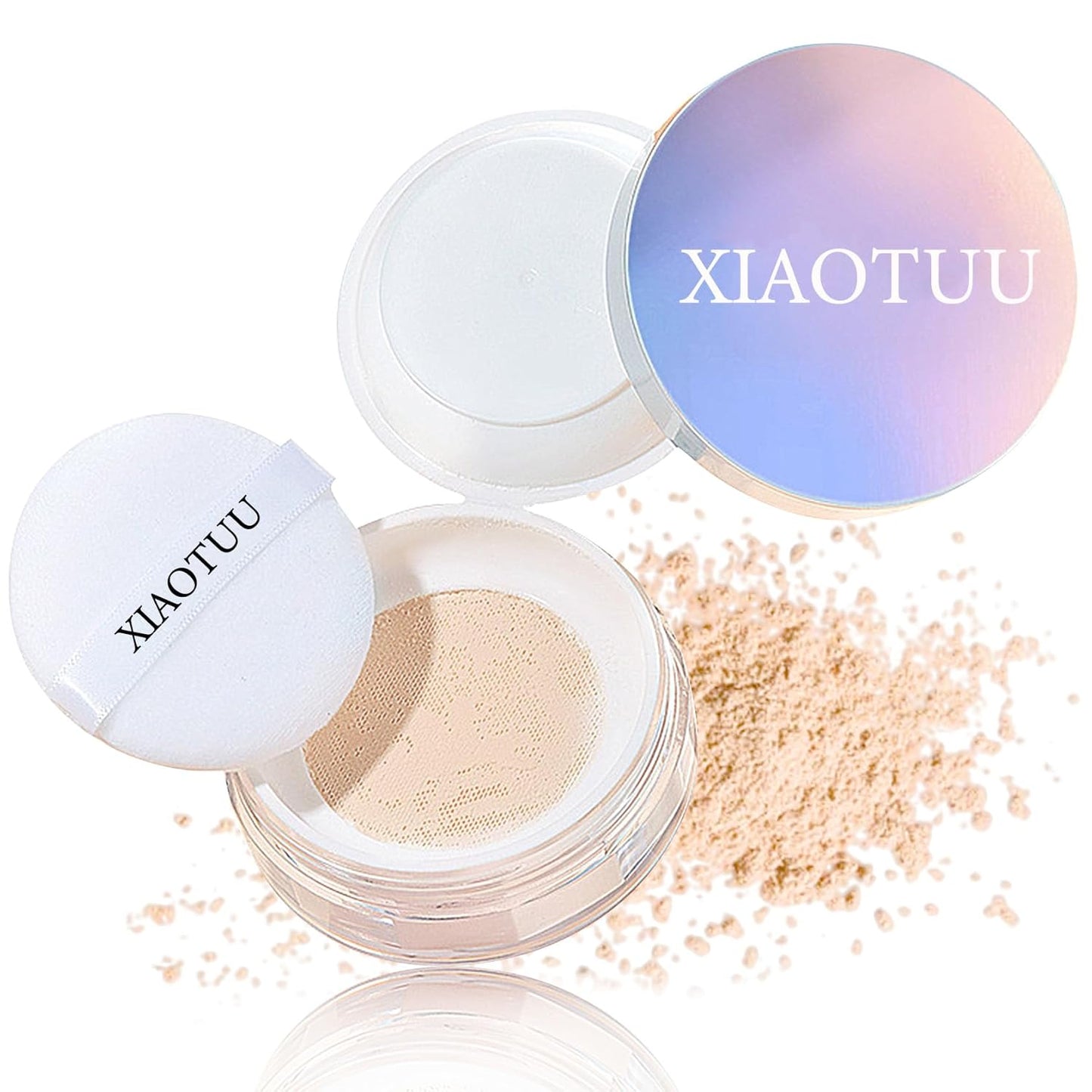 Loose Setting Face Powder,Loose Powder Lightweight & Breathable Setting Powder,Brighten Long Lasting Pigmented Waterproof Blurring Powder Natural Finish Face Makeup for Women（Natural）
