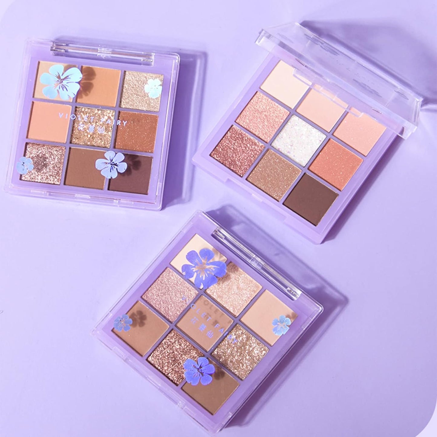 Violet Fairy 9 Color Eyeshadow Palette, Warm Neutrals (01)