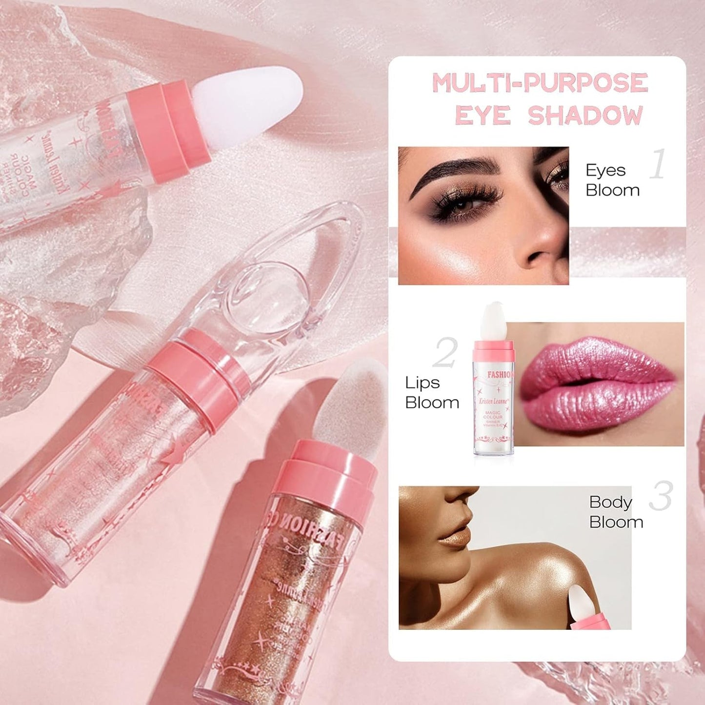 Polvo De Hadas Fairy Highlight Patting Powder Body Brightens the Natural Three-dimensional Patting Powder Blusher (02# Fairy Pink)