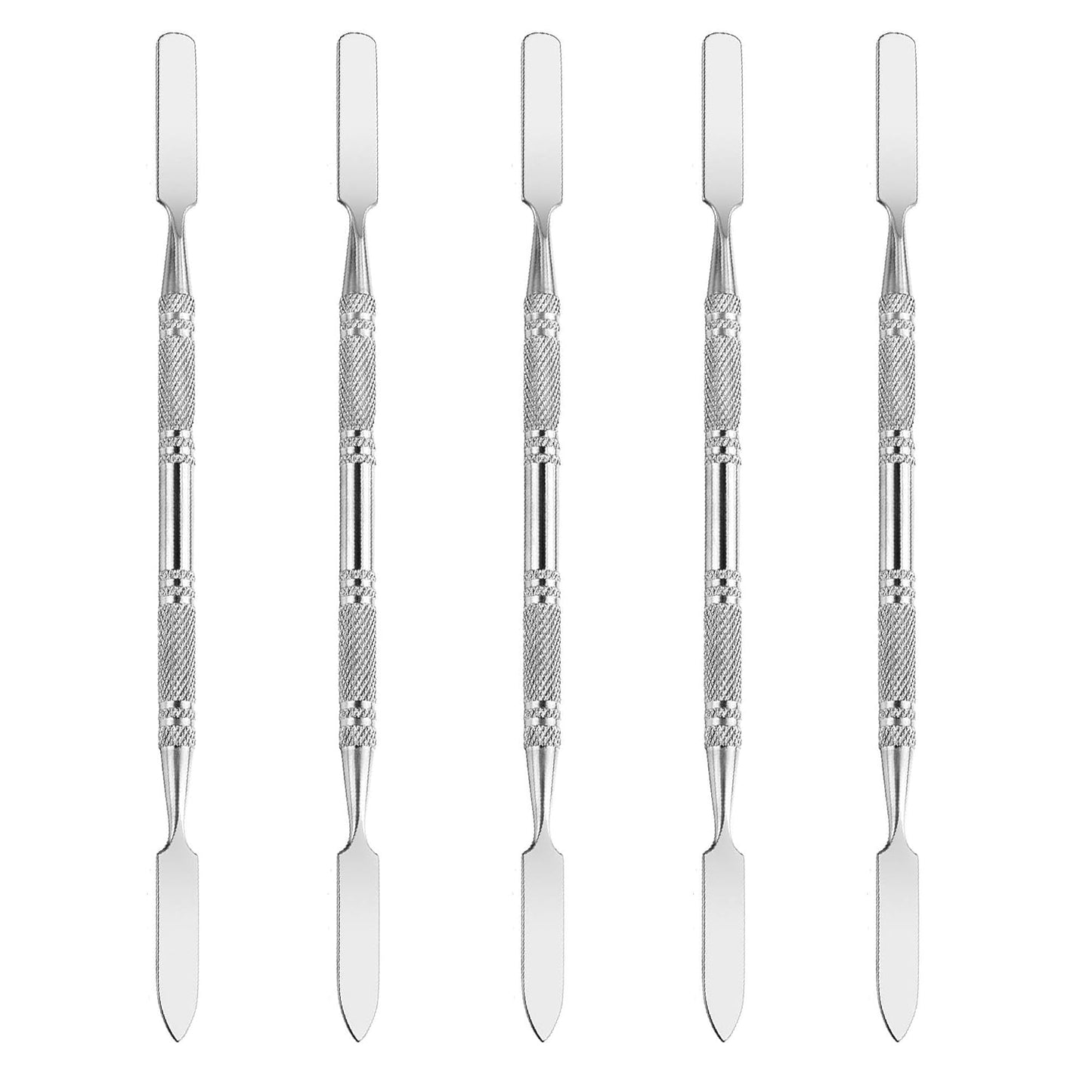 5Pcs Makeup Spatula tool metal Set Professional Beauty Stainless Steel Cosmetics Mixer Long Metal Spatula Depotting Mixing Tool (#2)