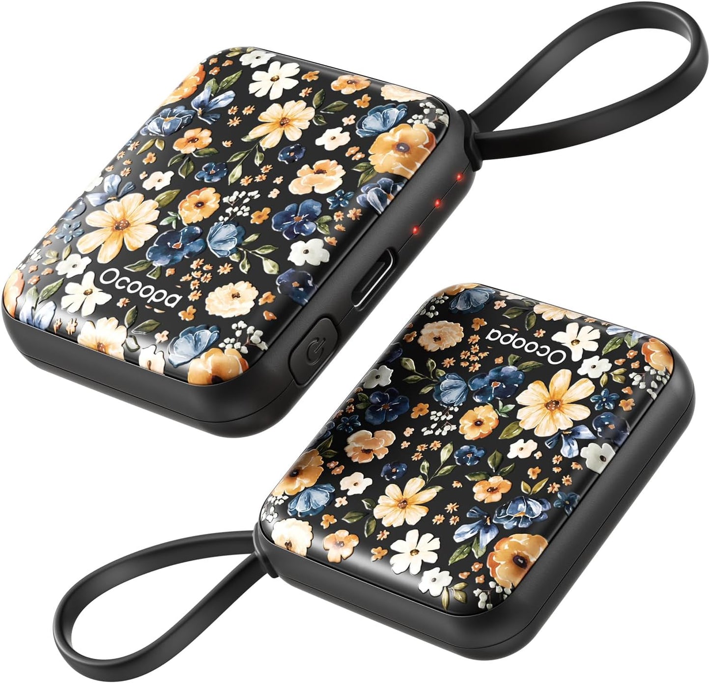 Ocoopa Hand Warmers Rechargeable UT5 Nano – Slim Electric Pocket Heater, Smart Temp Control, 14Hrs Battery, UL Safety, Artists in Bloom Design, Practical Gifts for Women, Christmas, Outdoor, Office