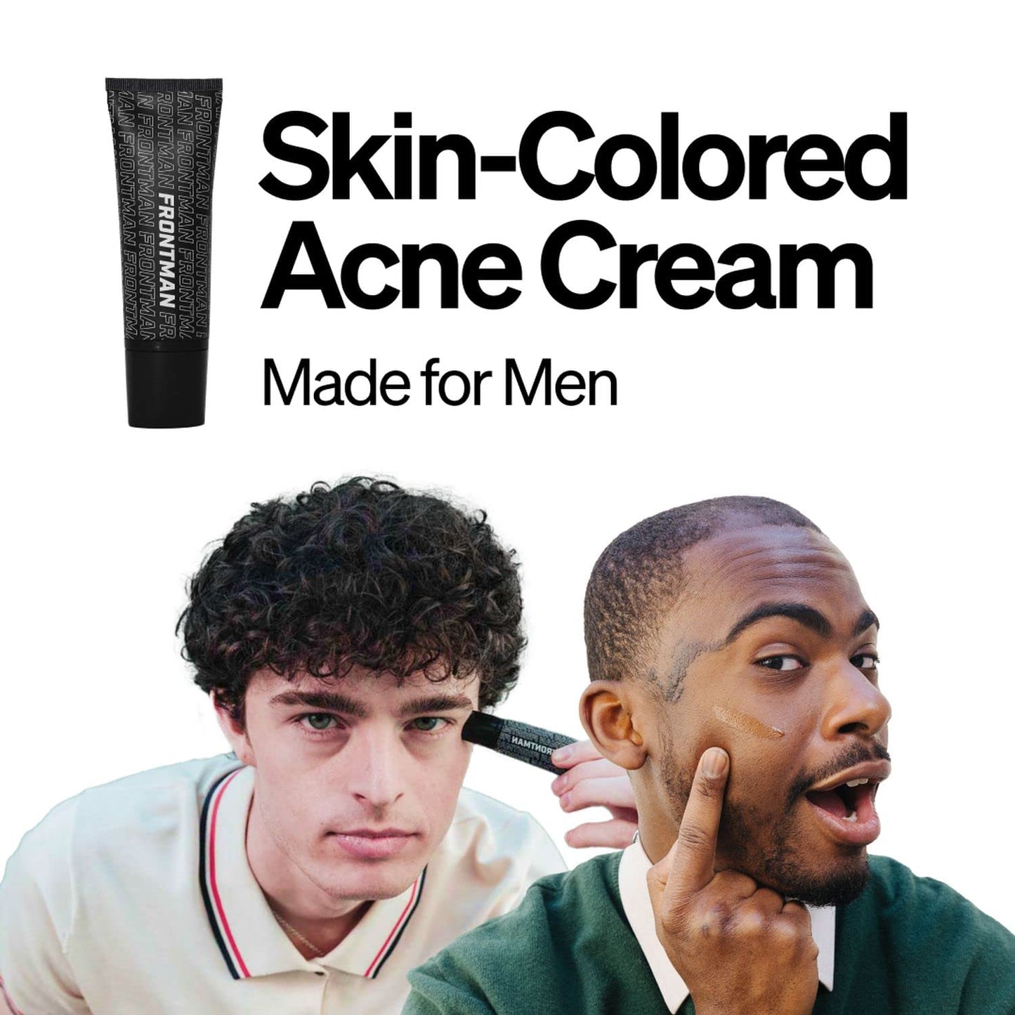 FRONTMAN Fade, Men's Acne Concealer With Salicylic Acid For Acne | For Blemishes & Dark Circles | Great for All Skin Types | Men’s Concealer D4 Dark Shade
