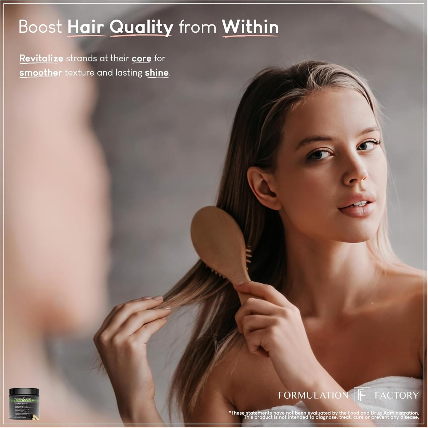 Crown of Glory 10-in-1 Hair Growth Maximizer, DHT Blocker with Saw Palmetto, Fo-Ti, Collagen, Supports Thicker Hair & Scalp Health (2 Month Supply, 120 Capsules)