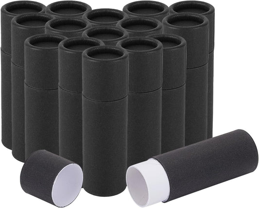 NICENEEDED 15 Pcs Paperboard Lip Balm Tubes, 0.4 Oz Kraft Paper Lipstick Tube, Cardboard Empty Deodorant Container Solid Perfume Tube Cosmetic Box for DIY Chapstick Deodorant Crayon
