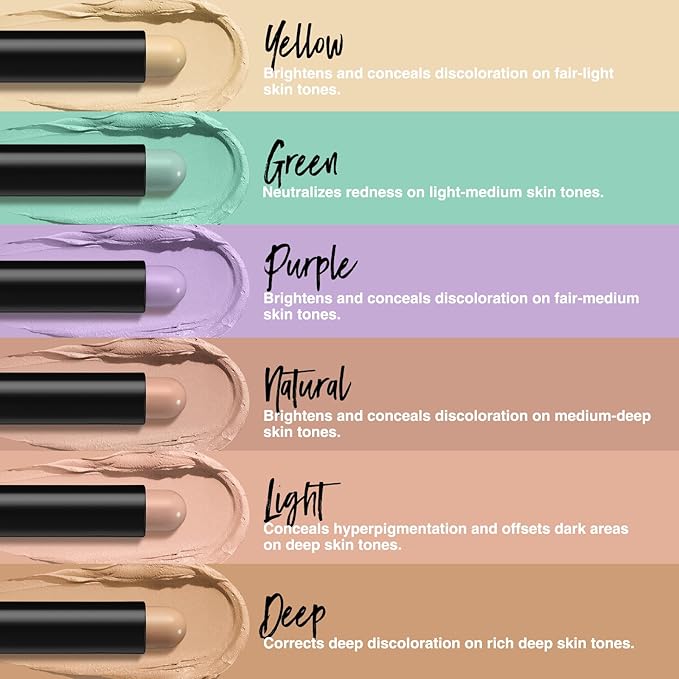 Jolilab 1 Color Contour Stick Concealer Stick Cream Palette Contour Multifunctional Contouring Makeup Kit for Face Highlighter Makeup Stick Set Long Lasting & Waterproof (06#deep, 1)