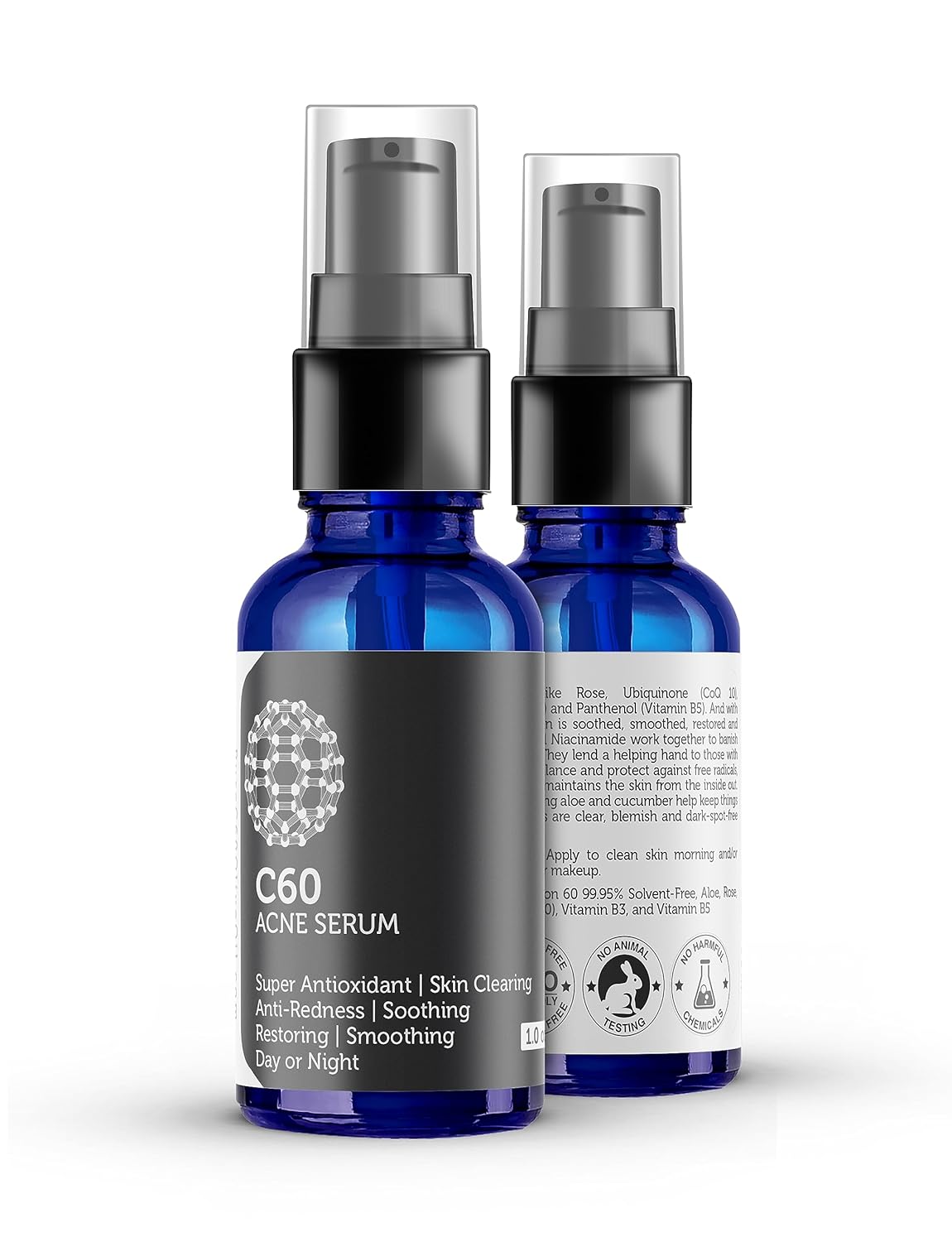 C60 Complete Skin Care Solution - Anti Aging Moisturizer, Mask, Eye Cream and Serum with Carbon 60 Superantioxidant - Brightening for Dark Spots, Even Skin Tone, Eye Area, Fine Lines & Wrinkles