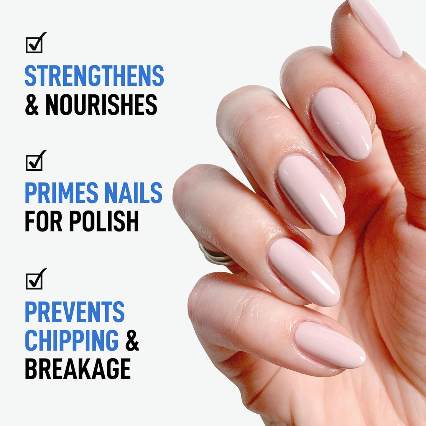 LONDONTOWN Nail Hardener & Base Coat – Strengthens Weak or Brittle Nails, Biotin-Infused Formula with Florium Complex, Primes for Long-Lasting Polish and Reduced Chipping, .24 fl oz