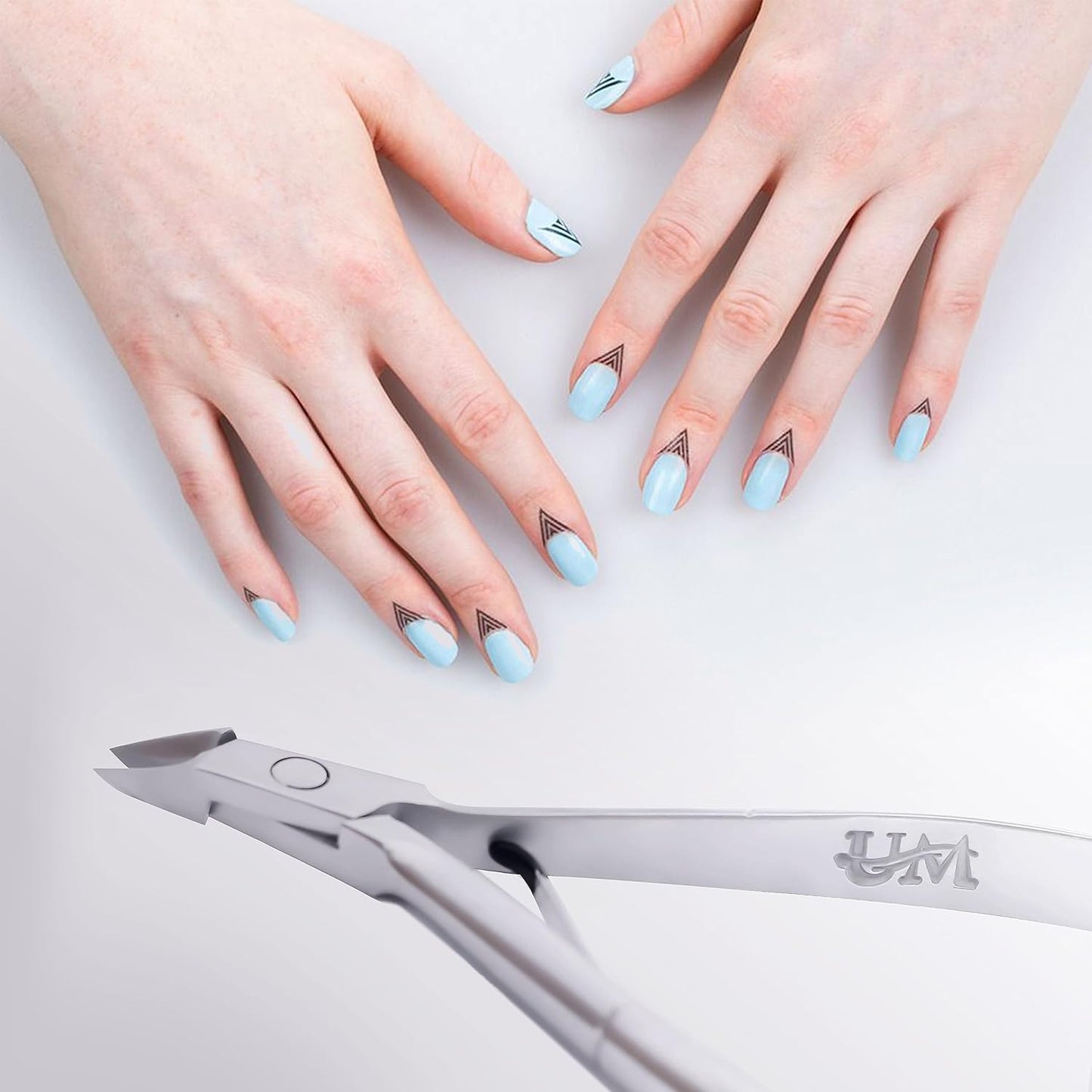 UM Supplies Cuticle Trimmer | Hangnail Remover | Extremely Sharp | Professional Cuticle Nippers | Stainless Steel | Cuticle clippers | Pedicure Manicure Tool I Jaw12 (4mm)
