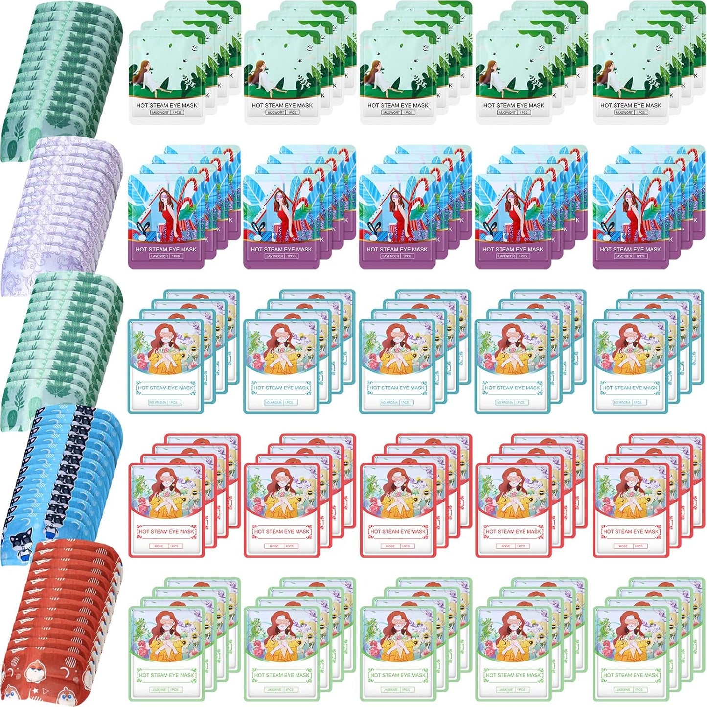 60 Pcs Disposable Steam Eye Mask Bulk Heated Eye Masks for Dry Eyes Spa Warming Eye Mask Self Heating Eye Masks with Warm Moist Warm Compress for Eye Stress Dark Circle Relief Sleep Mask