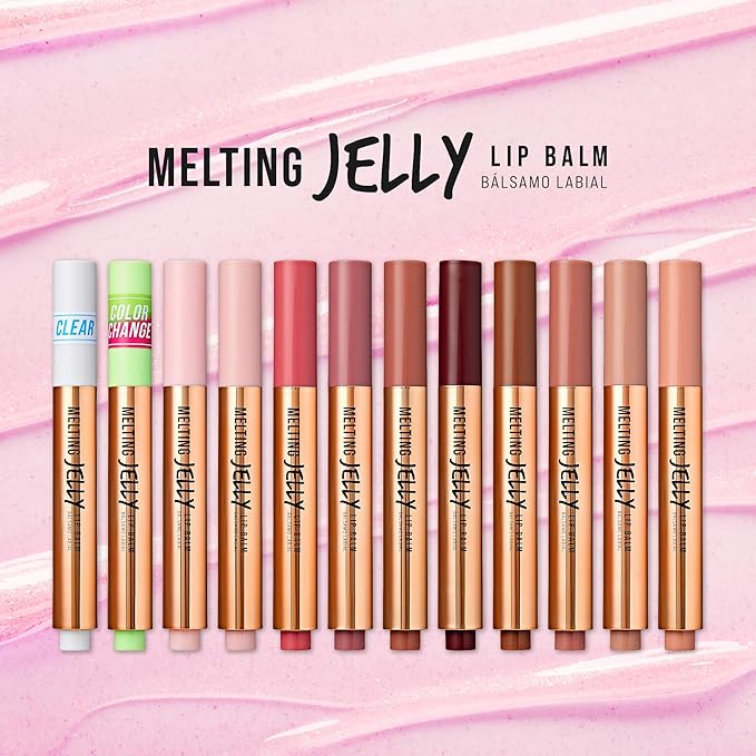 KISS NEW YORK Professional Melting Jelly Lip Balm, High Shine & Moisturizing Lip Stick, Long Lasting, Plumping Effect Look, Non-Sticky & Not Cakey, Easy Application & Natural Coverage (Grape)