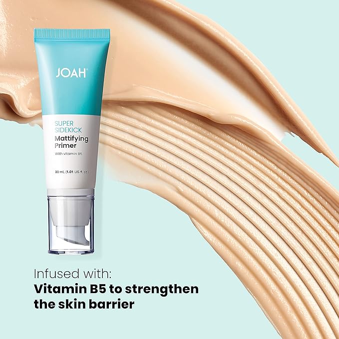 JOAH Beauty Super Sidekick Mattifying Makeup Primer, Pore Minimizing Matte Finish, Hydrating and Long Lasting Korean Face Primer for Oil Control, Helps Smooth, Blur Skin, For All Skin Types, 1.01 Oz