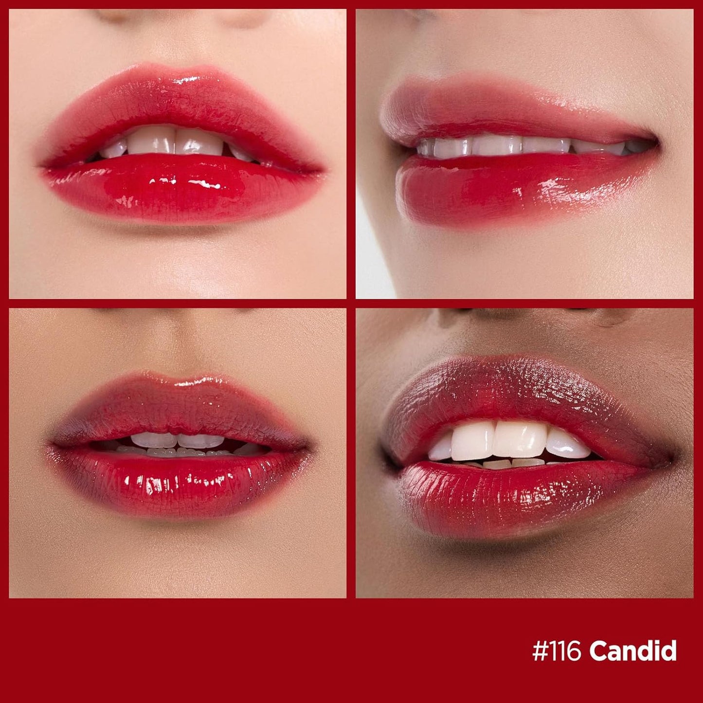 Laka Fruity Glam Lip Tint Mini, Glowing Lip Stain with Wide Color Spectrum, Hydrating & Lightweight Texture, Long-Lasting Bold Stain, Non-Sticky, Vegan, K-Beauty (#116 Candid)