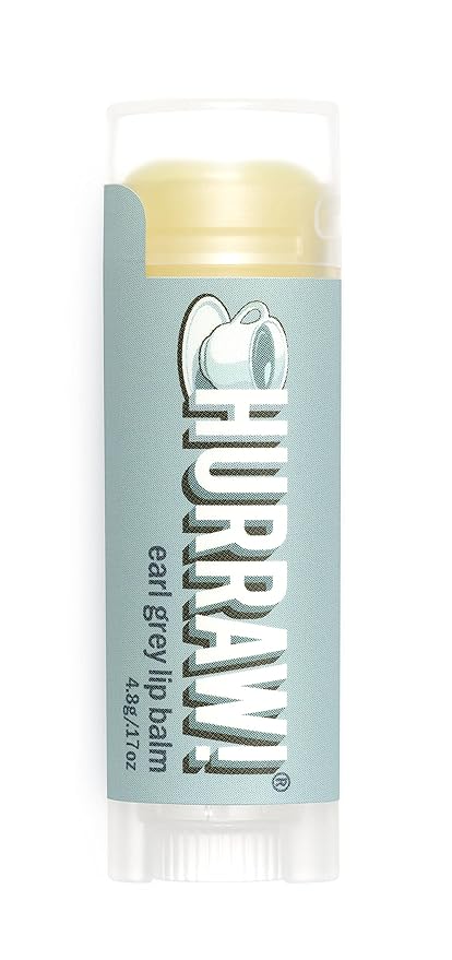 Hurraw! Earl Grey Lip Balm: Organic, Certified Vegan, Cruelty and Gluten Free. Non-GMO, 100% Natural Ingredients. Bee, Shea, Soy and Palm Free. Made in USA