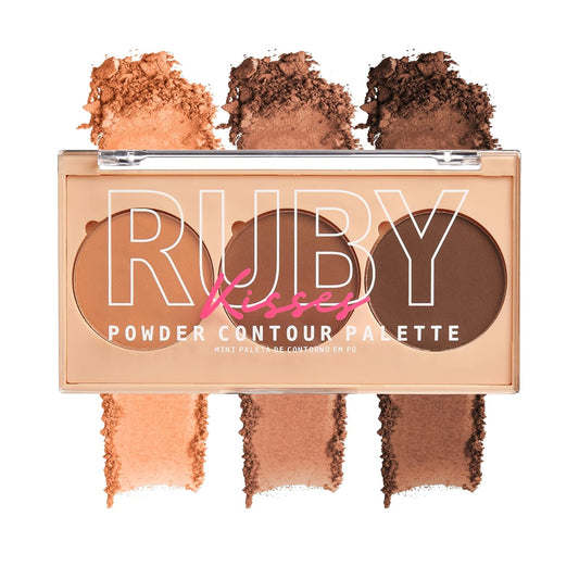 Ruby Kisses Contour Palette 3-in-1 Contour, Conceal, Highlight All-In-One Mini Palette, Long-Lasting, Easy to Blend Powder Contour Palette for All Skin Type
