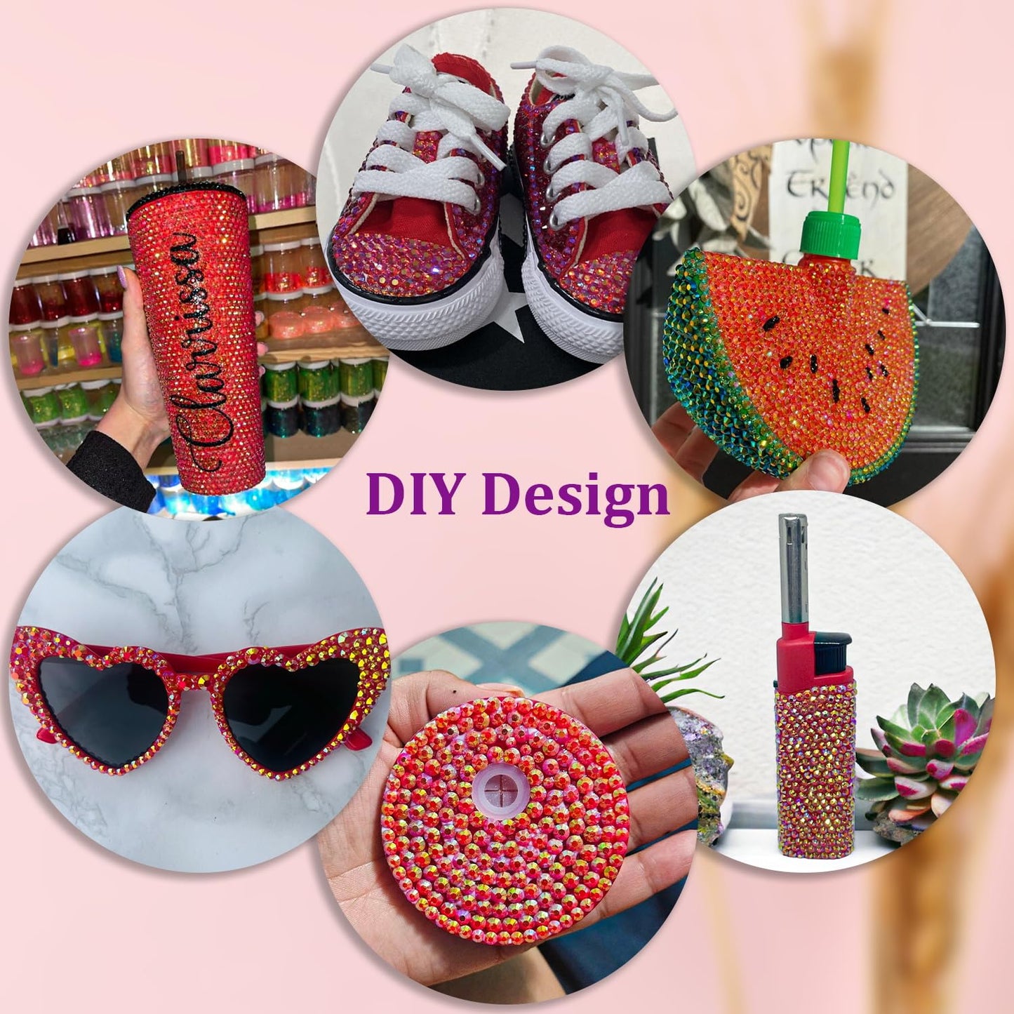 25000Pcs Resin Jelly Rhinestones for Crafting, Red AB 2-6mm Mixed Sizes Non Hotfix Flatback Gems, Bedazzling Crystal for DIY Crafts Clothing Tumblers Mugs Shoes Fabric Nail Art