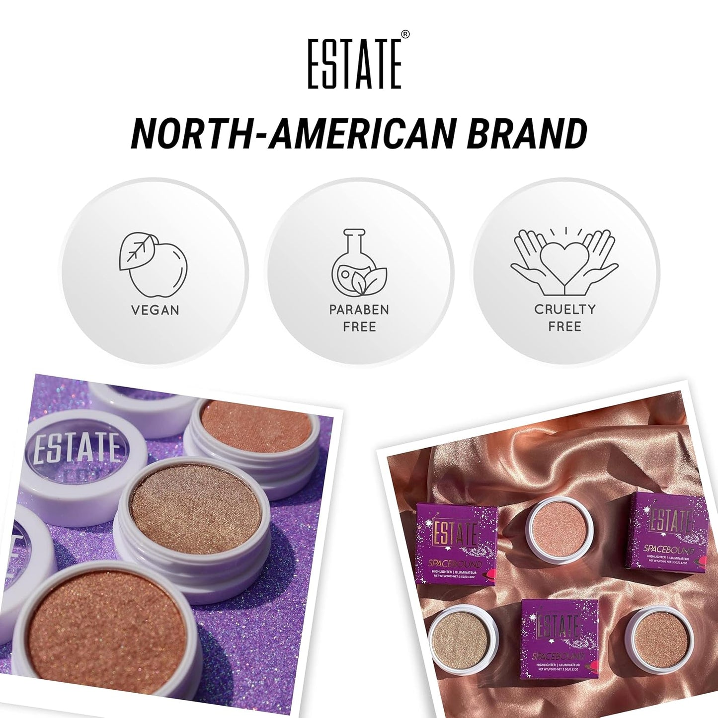 Estate Cosmetics Spacebound Highlighter – Cheeks & Nose Cream Formula – 3.5 g (0.12 oz) (Blastoff)