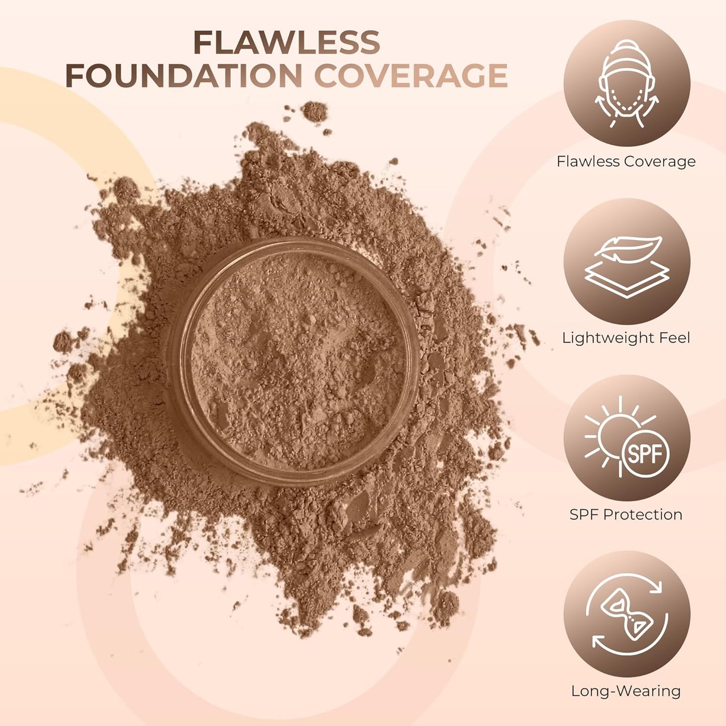 Foundation Powder Refill (Cocoa)(8 Ounce Bag) By Sweet Face Minerals, Lightweight Mineral Loose Makeup Powder with SPF 20, Full Coverage Flawless Finish, Talc-free, Cruelty-Free, Refillable Pouch