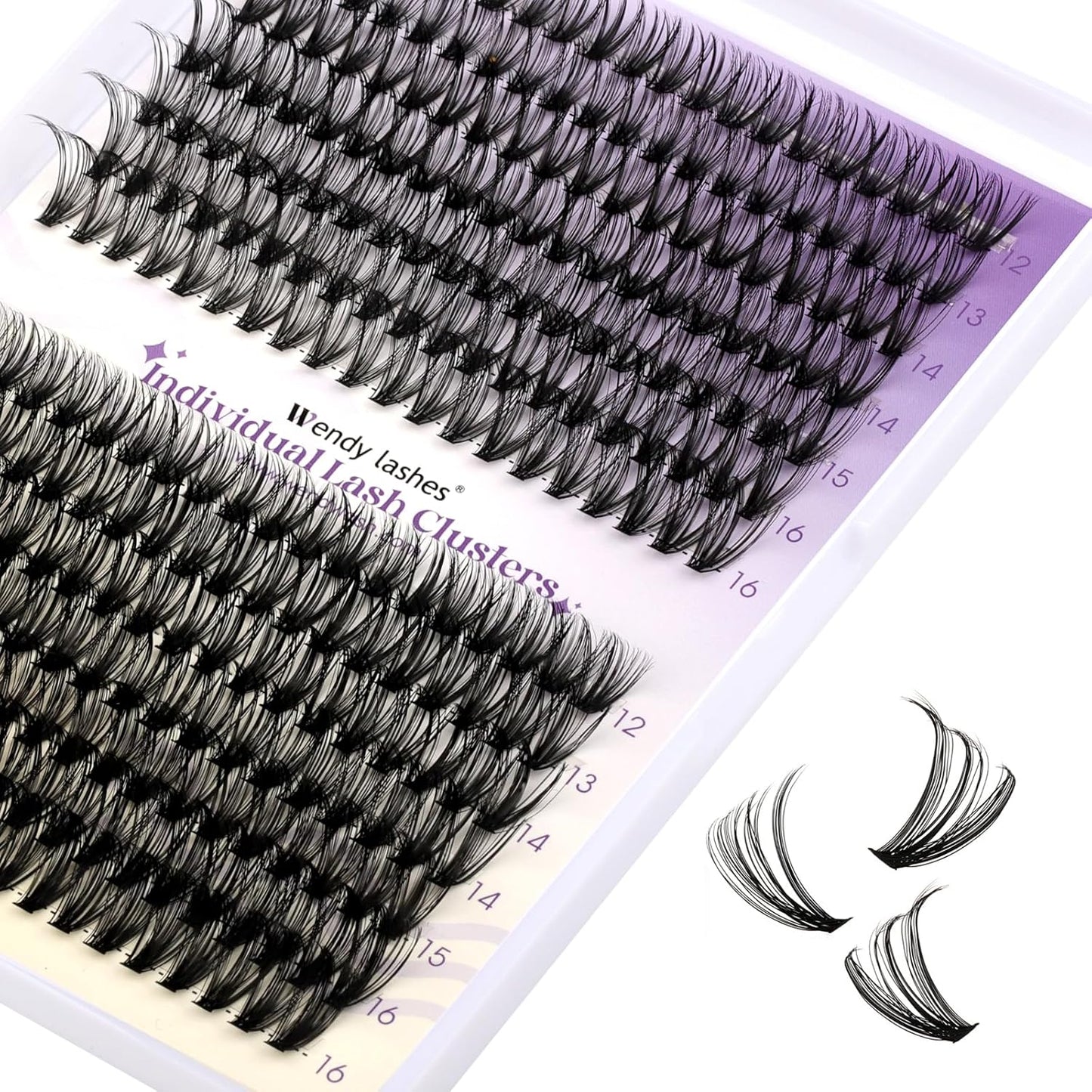 DIY Lash Clusters Natural Wispy: 240Pcs, 30D+40D, Wendy, Ultra-light, Natural, Wispy, Waterproof, Cat Eye, D Curl, 12-16mm Mixed, RR126
