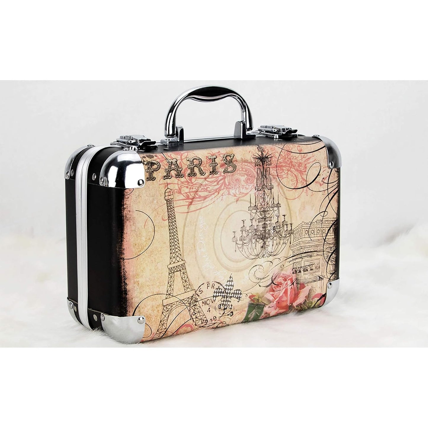 61pcs Makeup Gift Set With Extendable Trays and Mirror - Vmk1506, Paris Theme, 1 count