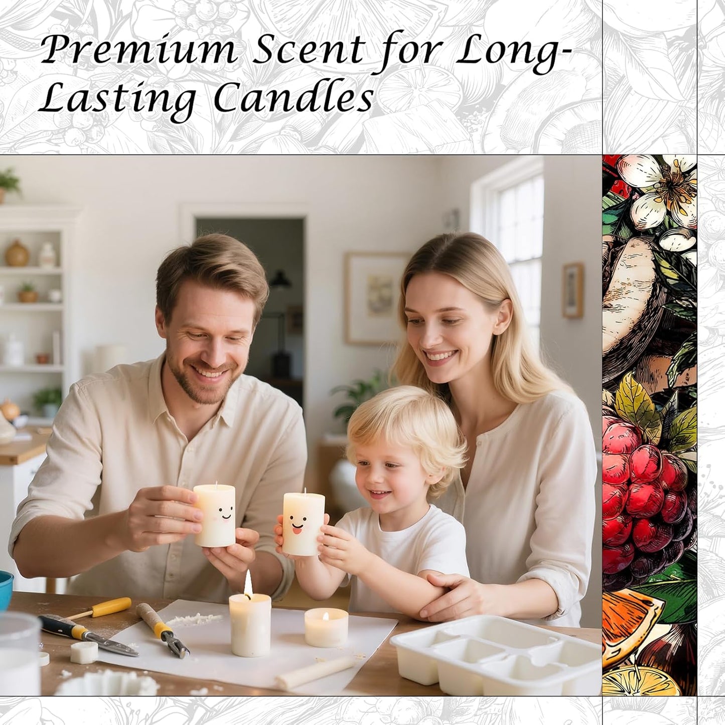 HIQILI Wild Strawberry & Parsley Fragrance Oil for Candle Making, Inspired by J-M.Lone Wild-Straw & Psley, Fresh Soap Scents, DIY Body Spray & Perfume for Women - 1 Fl Oz