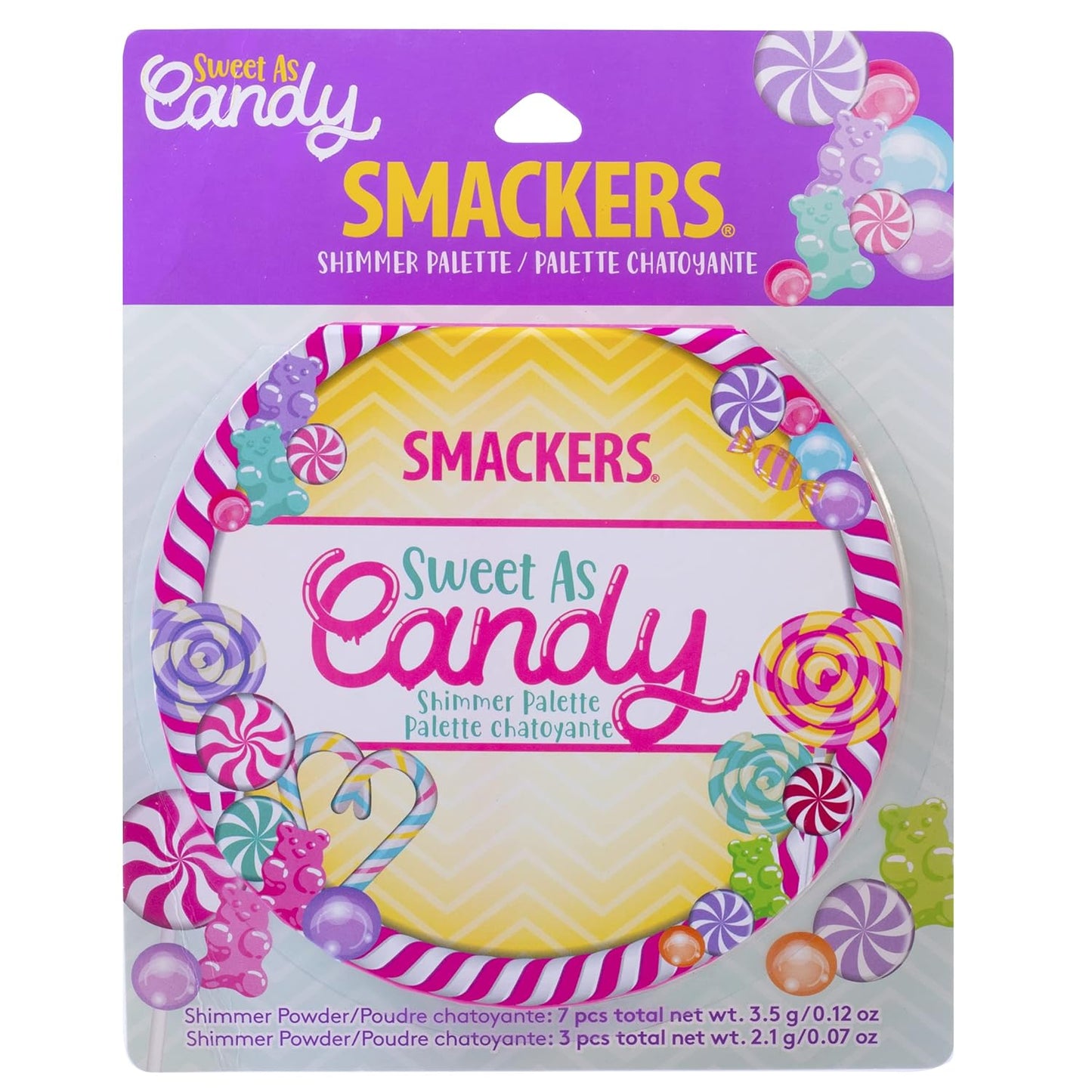 Lip Smacker Sparkle & Shine Eyeshadow Makeup Palette, Sweet as Candy Shimmer | Christmas Make Up Collection | Holiday Present | Gift for Girls