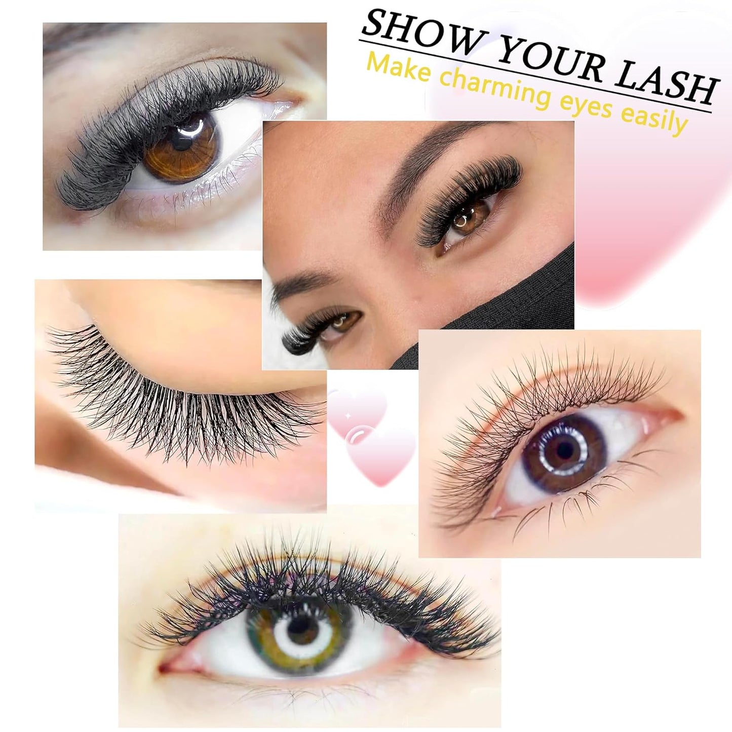 YY Lash Extensions Supplies Y Eyelash Extensions 0.07mm Thickness D Curl 15mm Premade Fans 4D Russian Volume Matte Black 12 Rows Crisscross Eye Lashes(YY-0.07-D,15mm)