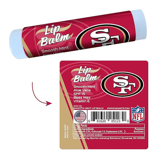 FANMATS 34738 San Francisco 49ers Smooth Mint SPF 15 Lip Balm