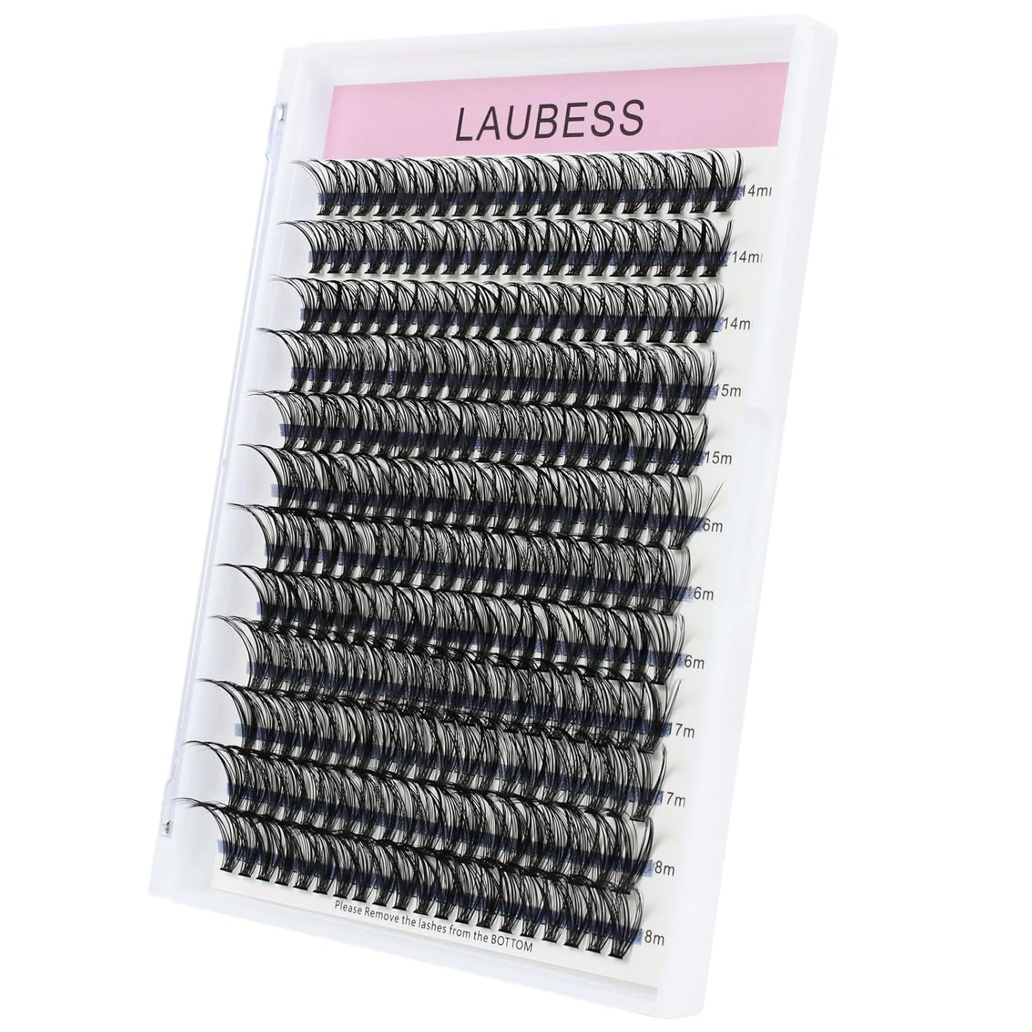 Eyelash Clusters LAUBESS Lash Clusters Individual Lashes Cluster Eyelash Extensions DIY at Home Waterproof Cluster Lashes (40D-0.05C-14-18)