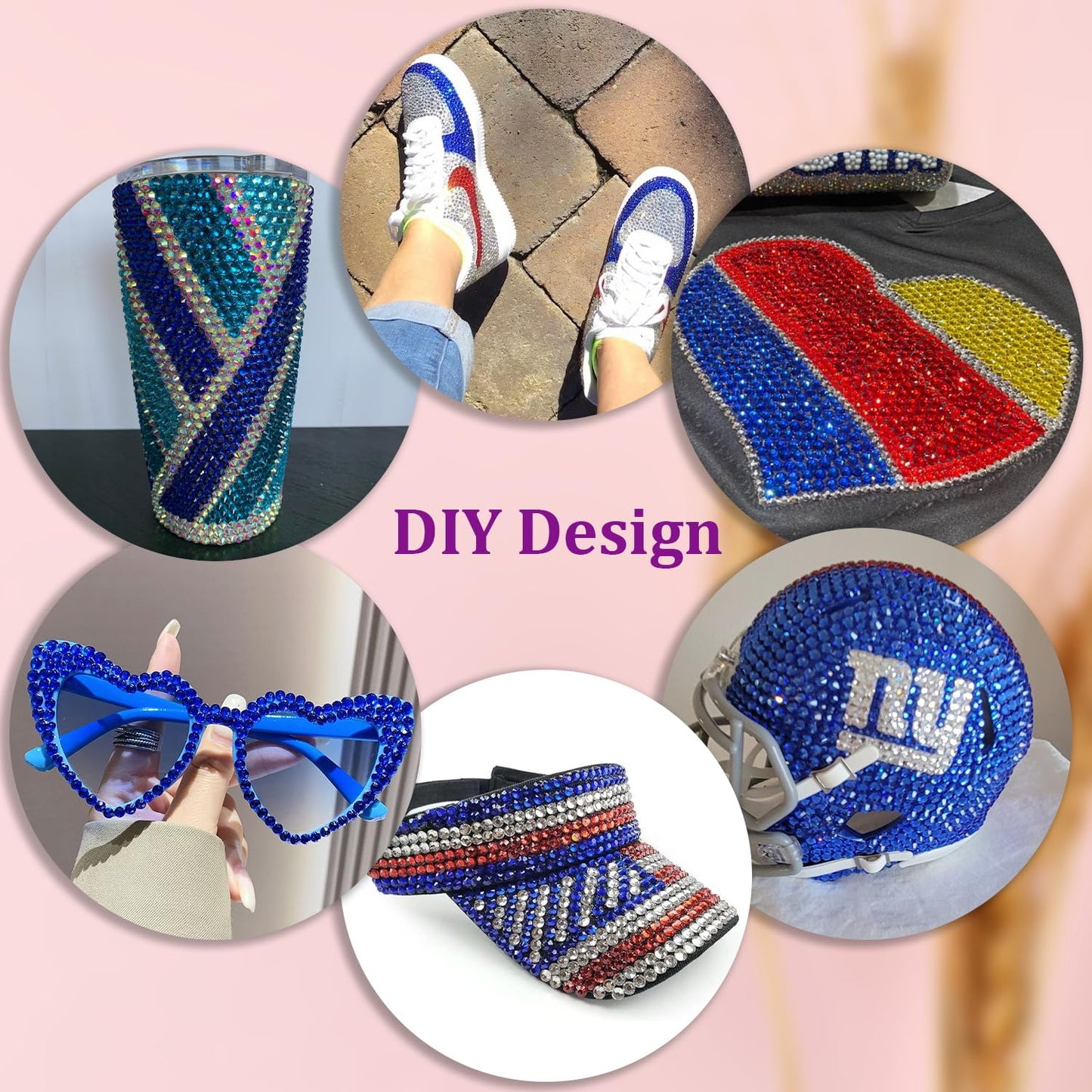 25000Pcs Resin Rhinestones for Crafting, Royal Blue 2-6mm Mixed Sizes Non Hotfix Flatback Gems, Bedazzling Crystal for DIY Crafts Clothing Tumblers Mugs Shoes Fabric Nail Art