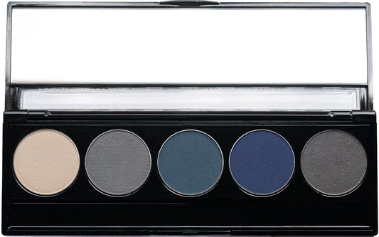 Matte Cool Tone Blue & Silver Vegan Eyeshadow Palette; Talc, Paraben & Cruelty Free