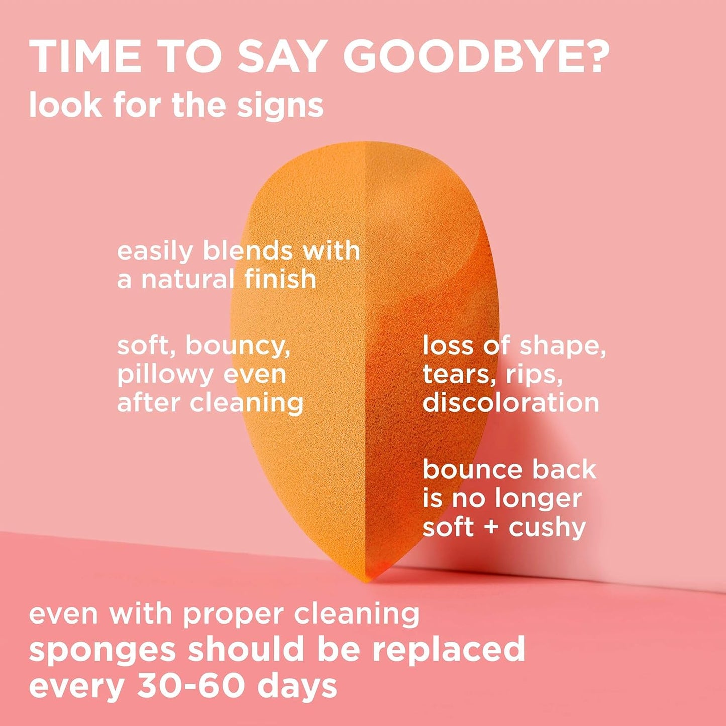 Real Techniques Miracle Complexion Sponge, Makeup Blending Sponge, For Liquid & Cream Foundation, Offers Light To Medium Coverage, Natural, Dewy Makeup, Orange Sponge, Latex-Free Foam, 1 Count