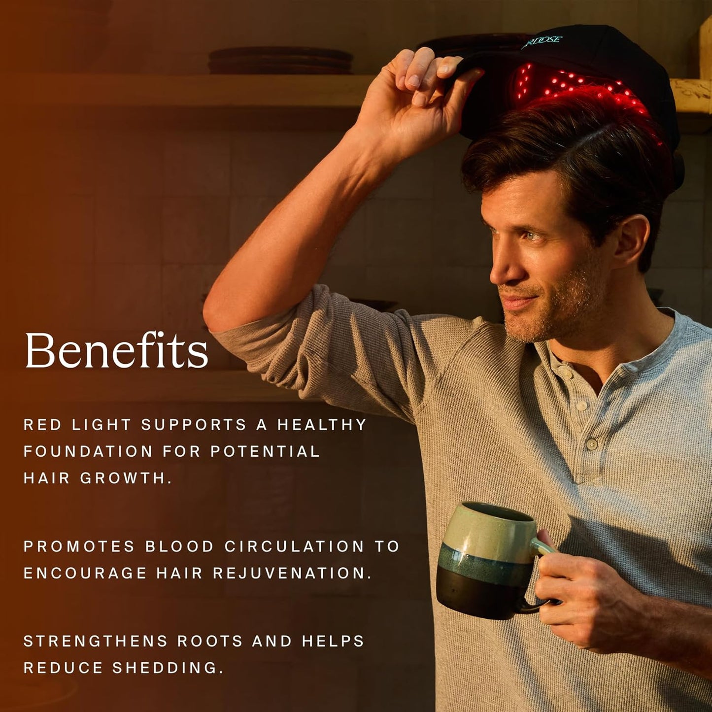 HigherDOSE Red Light Therapy Hat for Hair Growth - Reduce Hair Loss & Shedding - Targeted Infrared Red Light Therapy to Support Scalp Health