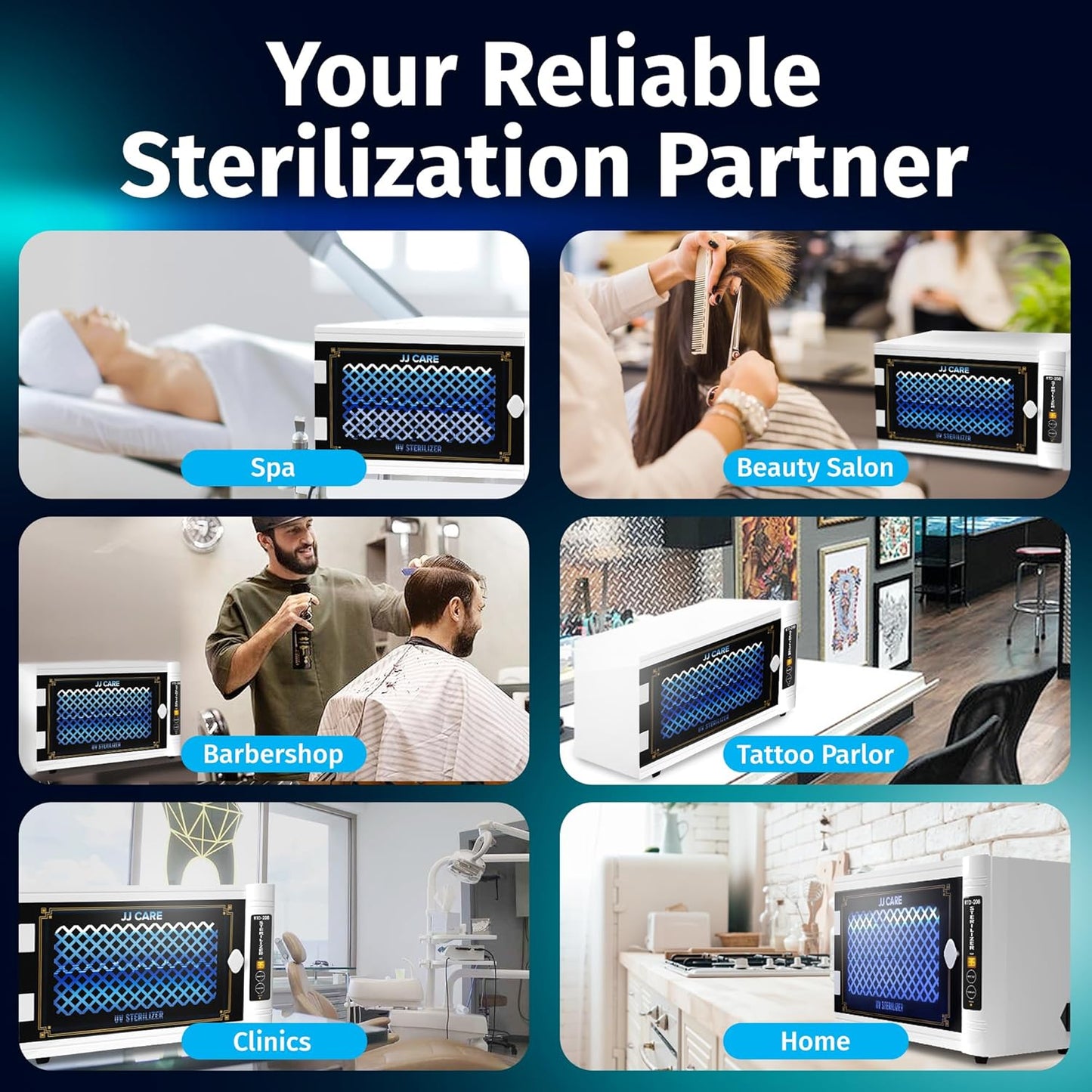 JJ CARE UV Sanitizer Cabinet – 8L Capacity, LED Timer, 99% UV Killing Efficiency, Professional UV Sanitizing Cabinet for Salon, Spa, Office, and Home Use