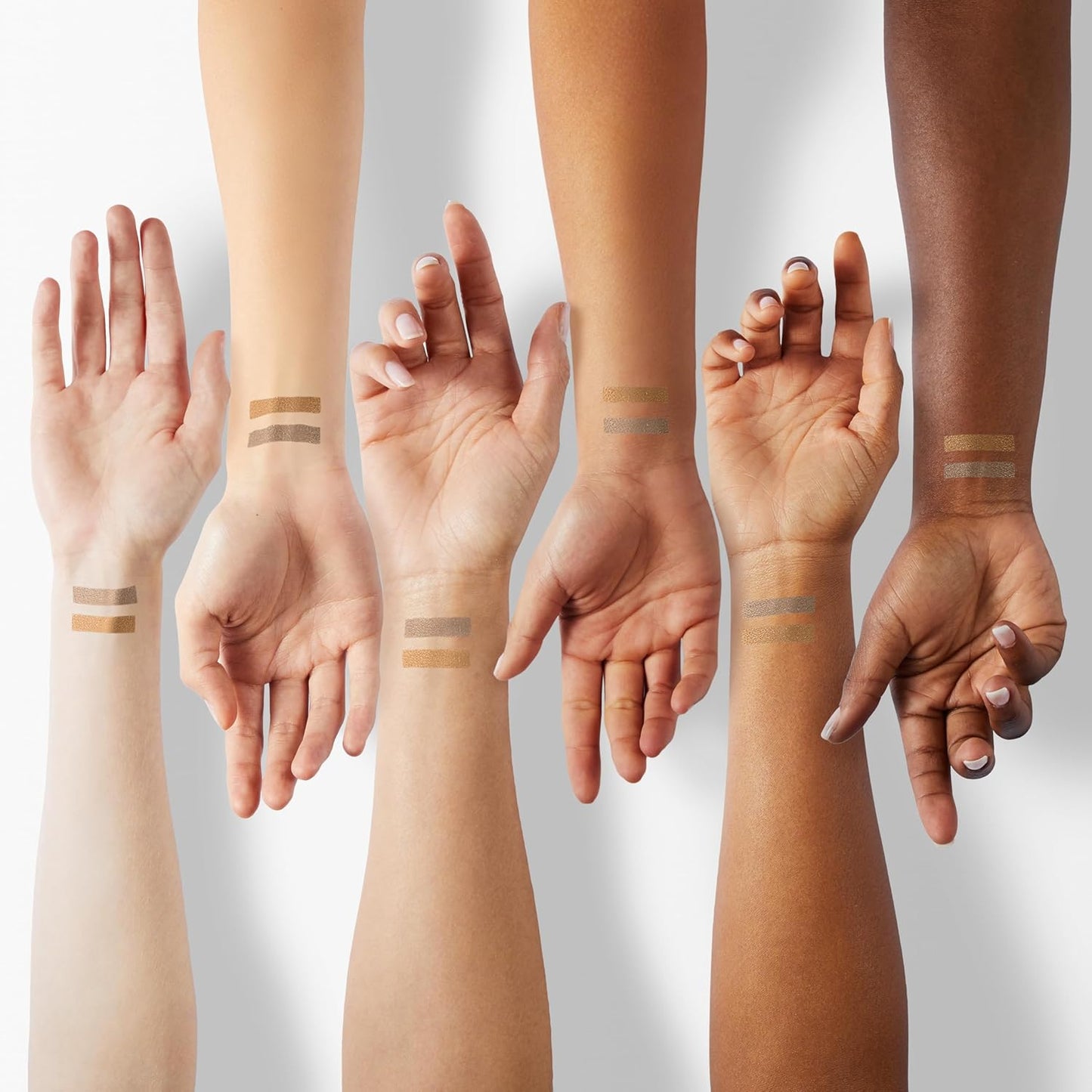 Julep Eyeshadow 101 Crème-to-Powder Waterproof Eyeshadow Stick Duo – Long-Lasting, Crease-Proof, Easy Apply with Built-in Smudger - Silver Moonlight Shimmer & Honey Gold Shimmer