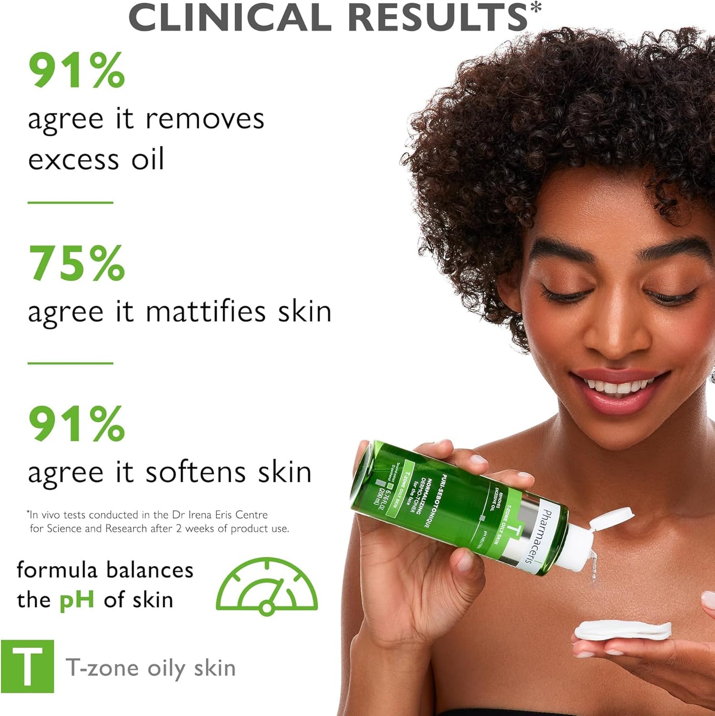 Normalizing Face Toner, Removes Makeup, Helps Refine Pores, Reduces Shine, Refresh & Balance, Sebum Control, for Oily & Sensitive Skin, Alcohol-Free, Puri-SEBOTONIQUE, 6.76 fl oz