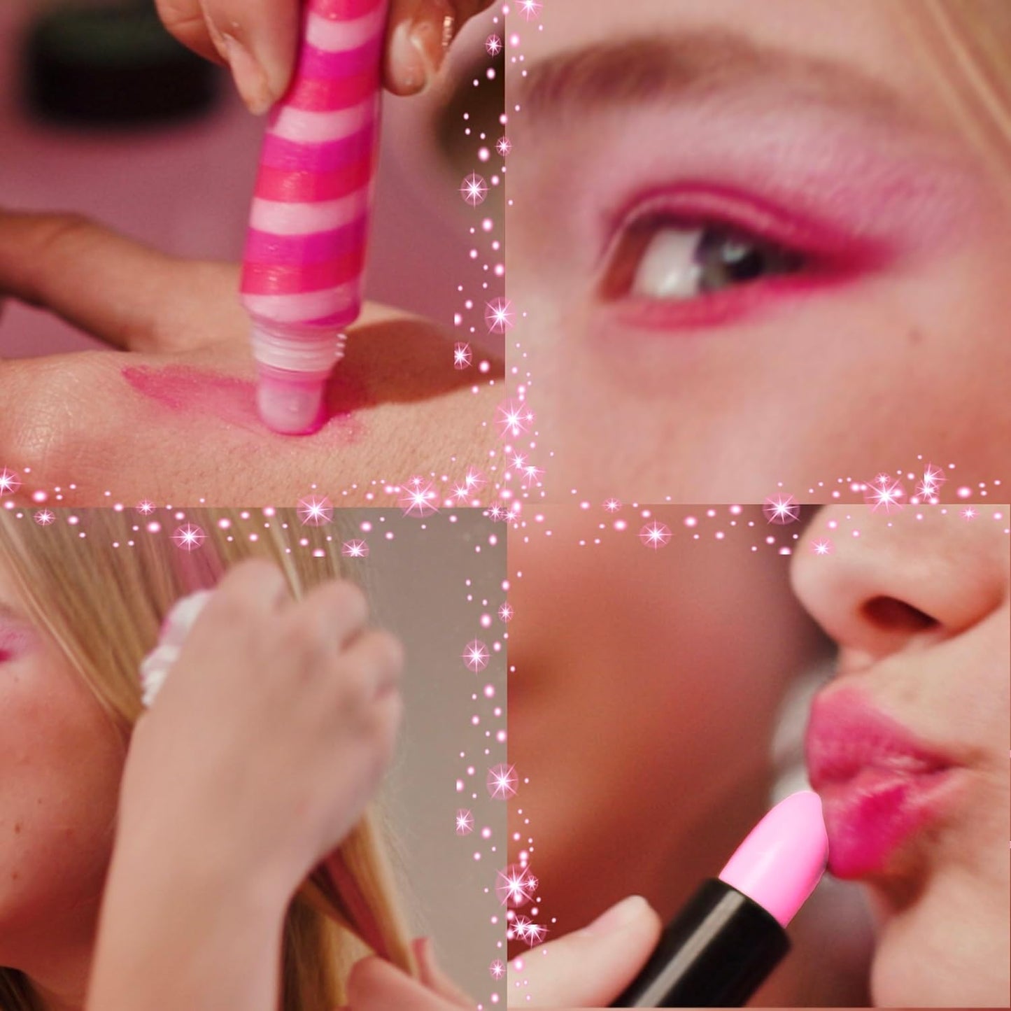 Miraculous Ladybug Kids Makeup Set - 10 Piece Bag with Nail Polish, Hair Chalk, Stickers & More - Safe, Non-Toxic Pretend Play Cosmetics - Marinette Themed Makeup Kit for Children