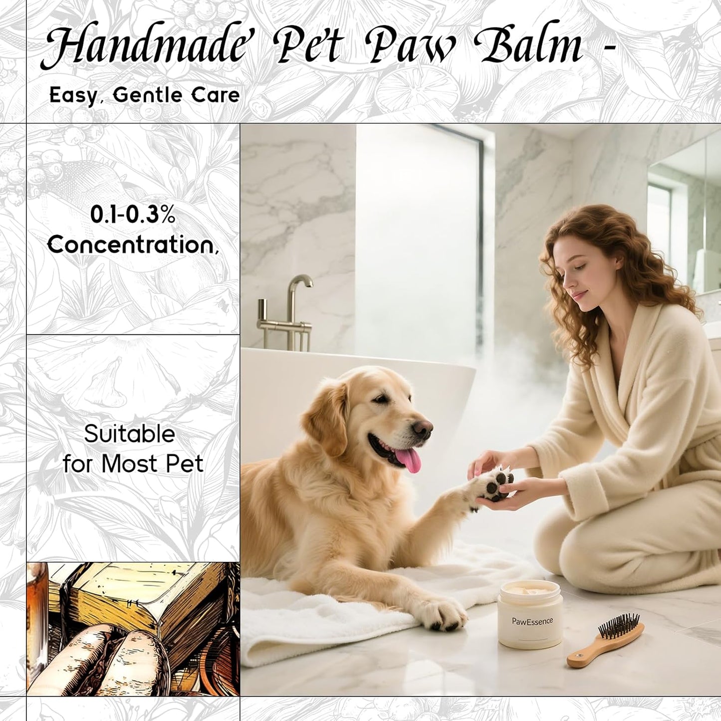 HIQILI Grain & Blossom Fragrance Oil for Diffuser, Candle, Solid Perfume Making, Fresh Floral Scents, Body & Skin Care - 5.07 Fl Oz