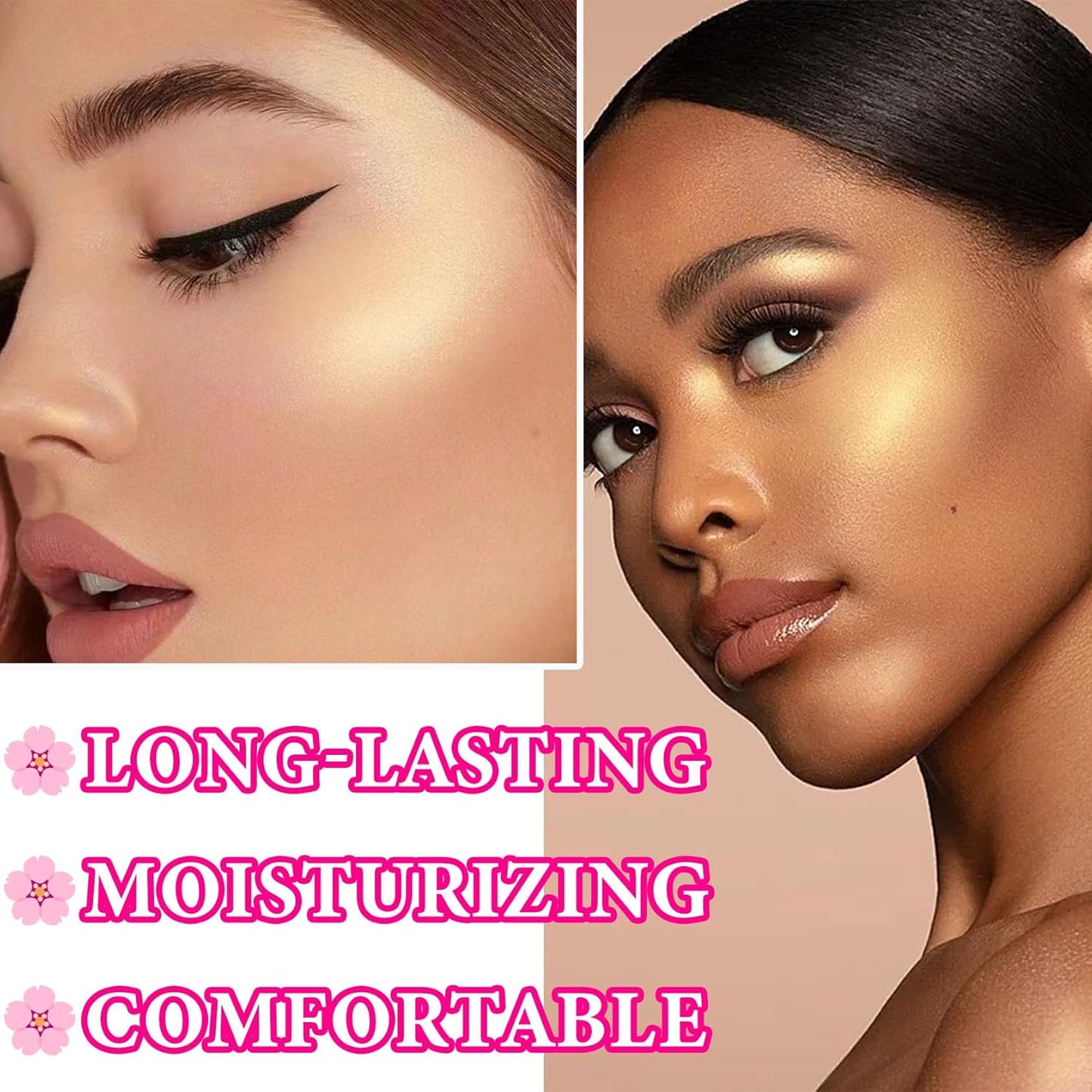 Cream Contour Stick,Shimmer Stick Long Lasting Non-greasy Cream Contour Bronzer Stick,Lightweight Concealer Waterproof Face Contouring Makeup Pen for Women(02#)