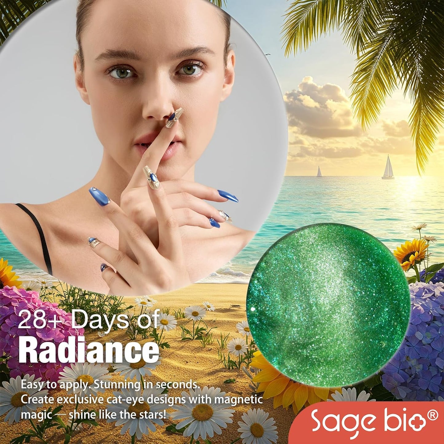 Cat Eye Gel Nail Polish, 15ml Magnetic Gel, High-Gloss Finish, Long-Lasting, DIY Manicure Kit with Magnet Stick, Stunning 3D Magnetic Effect, 03