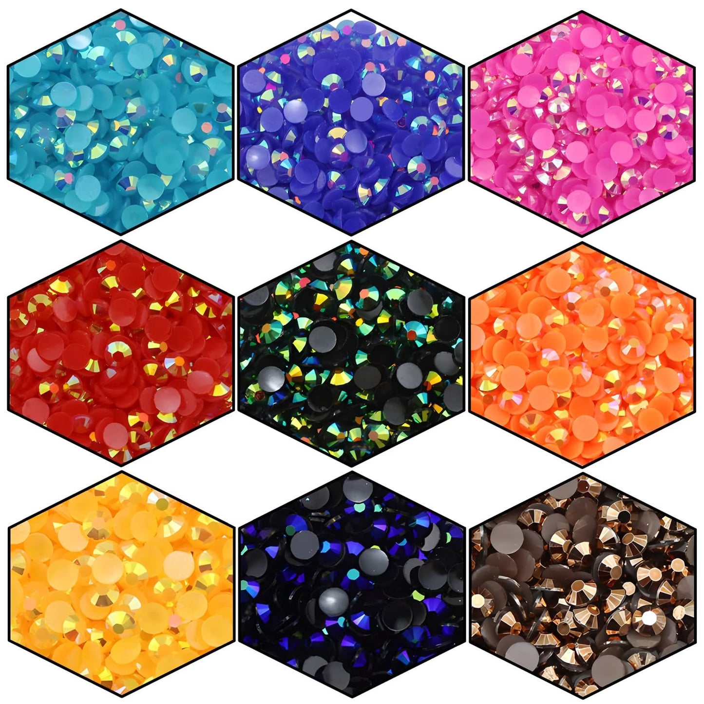 4500 Pcs SS6 2mm AB Flatback Rhinestones for Nails Art Crafts Glitter Round Shine Gems Crystals DIY Clothes Shoes （Light Sapphire AB）