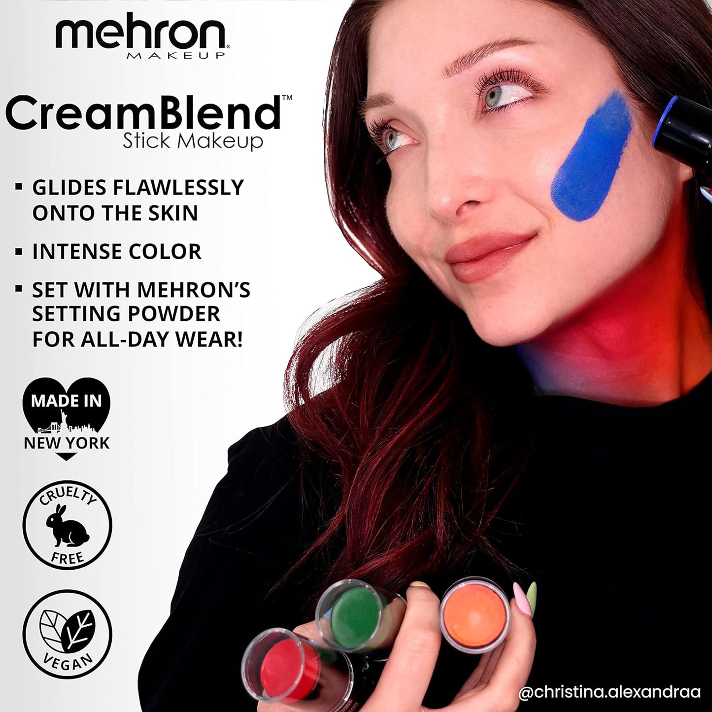 Mehron Makeup CreamBlend Stick | Face Paint, Body Paint, & Foundation Cream Makeup | Body Paint Stick .75 oz (21 g) (Pink)