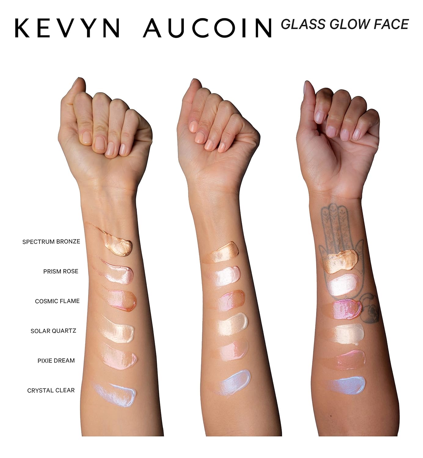 Kevyn Aucoin Glass Glow Face, Spectrum Bronze: Multi-purpose universal dewy highlighter for face and body. Creates glowing youthful-looking hydrated skin with a glassy complexion. Makeup artist go to