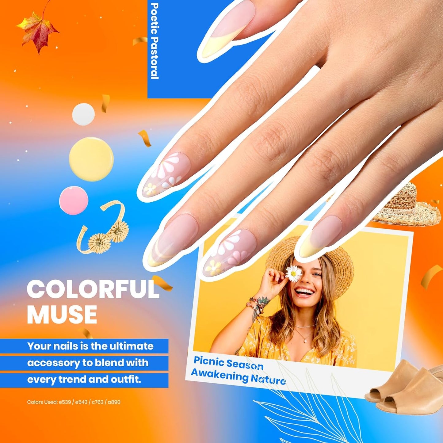 beetles Gel Polish 44pcs Fall Gel Nail Polish Set 36 Colors Brown Burgundy Red Blue Purple Orange Green Black Nude White with Base Coat Glossy Matte Glitter Top Coat Gifts for Women Colorful Muse