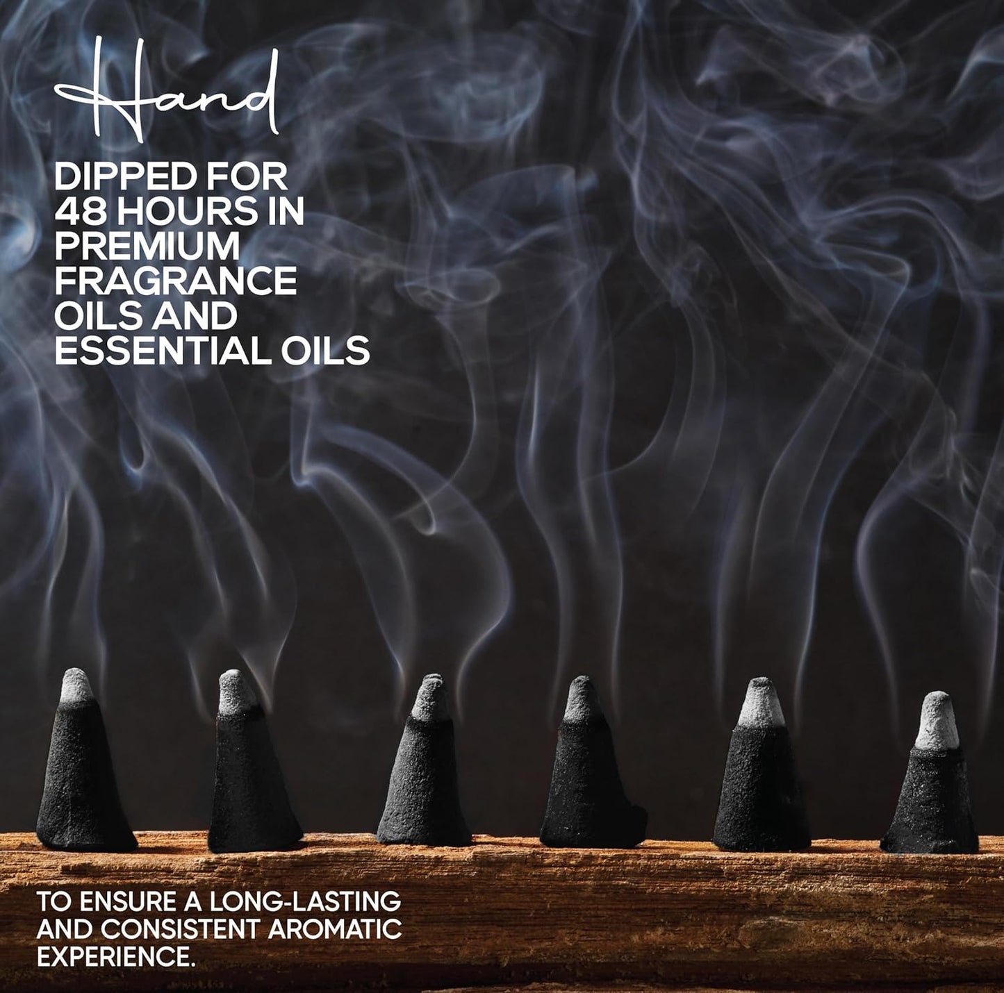 Palo Santo Charcoal Incense Cones 1" TOPFLOW - 100 Pack Bulk - Natural Scented Cones Handmade Hand Dipped