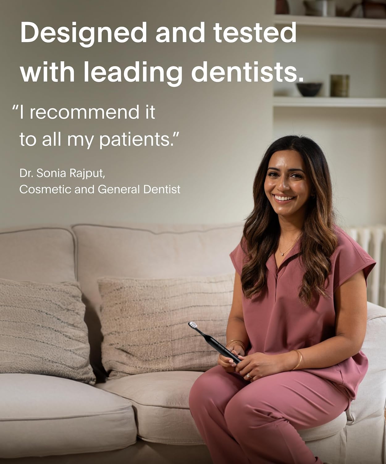 SURI Recyclable Plant-Based, Electric Toothbrush Heads - Built-in Tongue Scraper, Long Lasting Replacement Heads | Compatible Only Sonic Electric Toothbrush - Midnight Black, Pack of 3