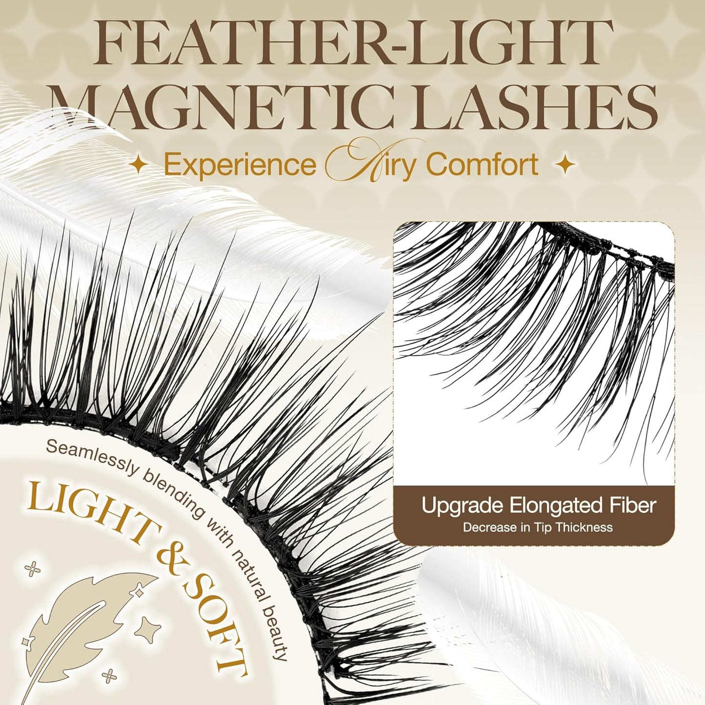 LASHVIEW Upgrade Soft Magnetic Eyelashes Natural Look, Reusable Magnetic Eyelashes with Applicator, No Glue Needed Lashes Kit, Easy to Wear and Remove CT01