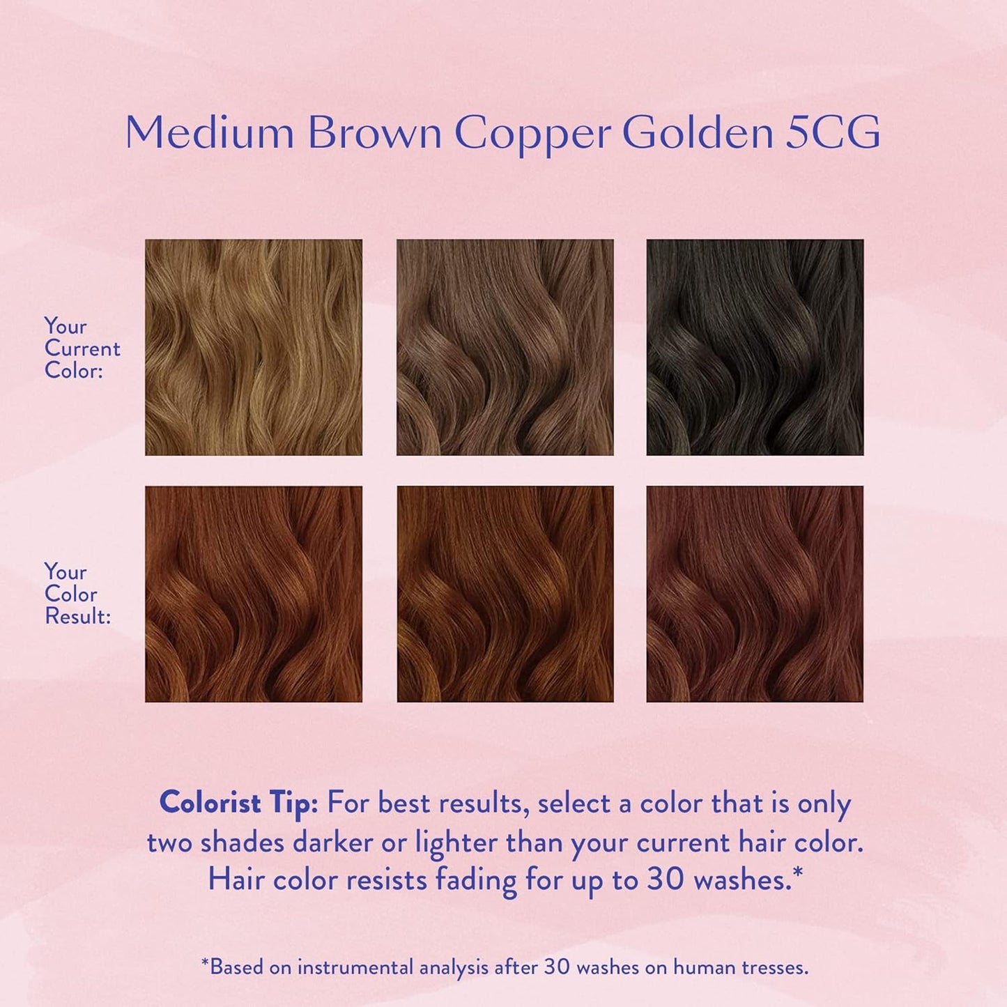 eSalon Permanent Hair Color & Hair Dye Kit - Medium Brown Copper Golden - Professional-Grade Personal Colorist for All Hair Types, Up To 100% Gray Coverage - Ammonia-Free